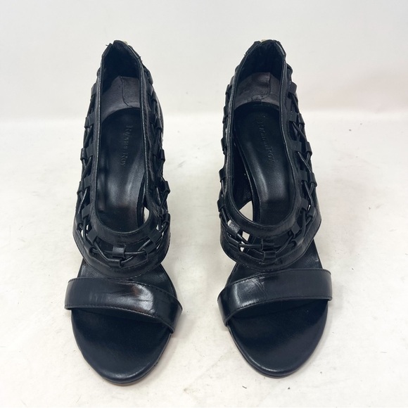 NEW Nordstrom Rachel Roy Finlee Black Genuine Leather Sandal Heel Open Toe 5.5 - Picture 4 of 8